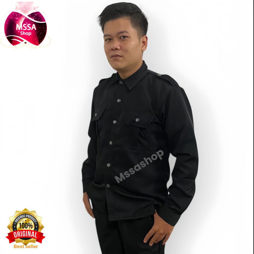 seragam safari hitam satpam seragam satpam safari satpam safari security seragam kerja seragam sopir