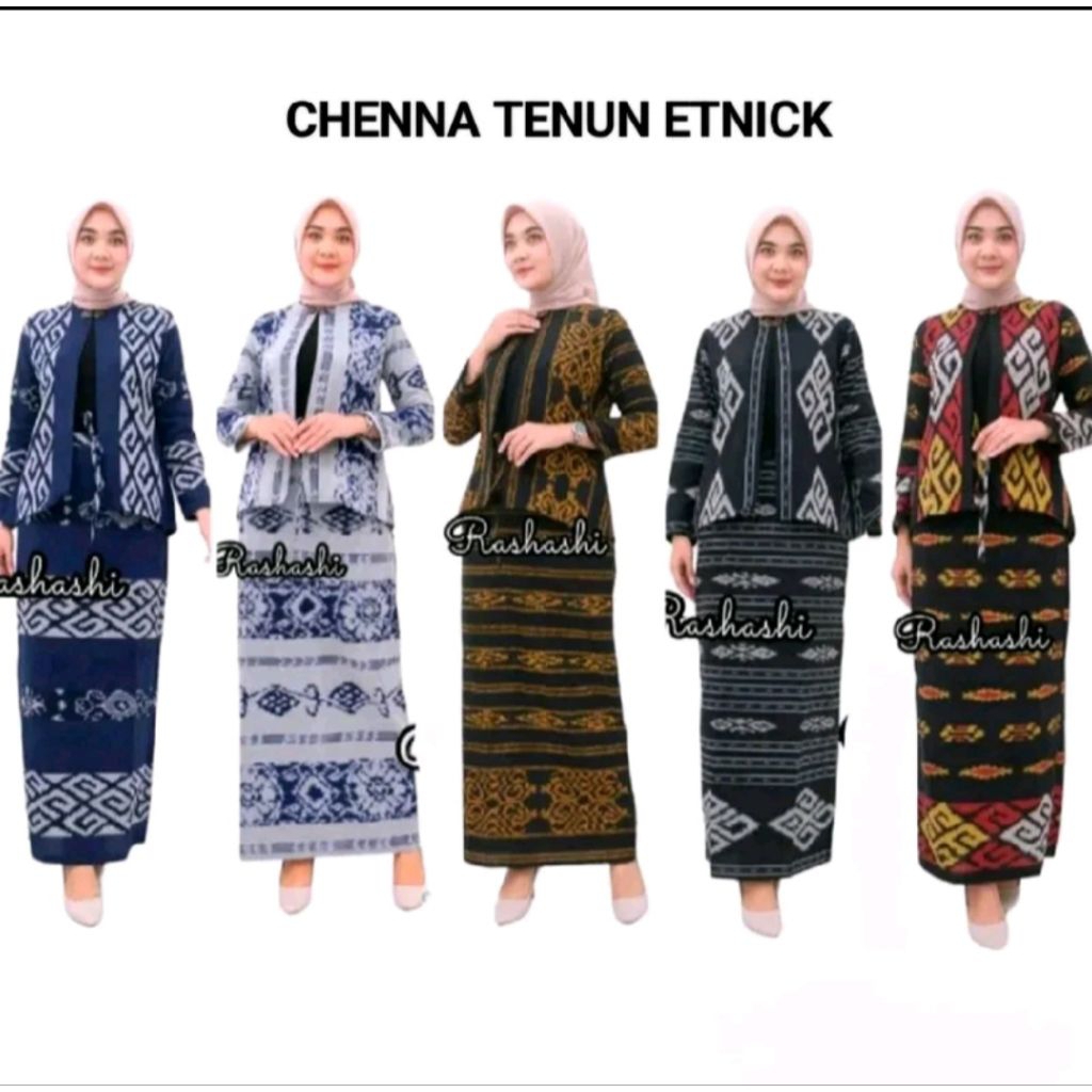 Rashashi ONE SET TENUN SETELAN OUTER DAN ROK TENUN SETELAN BAJU KONDANGAN