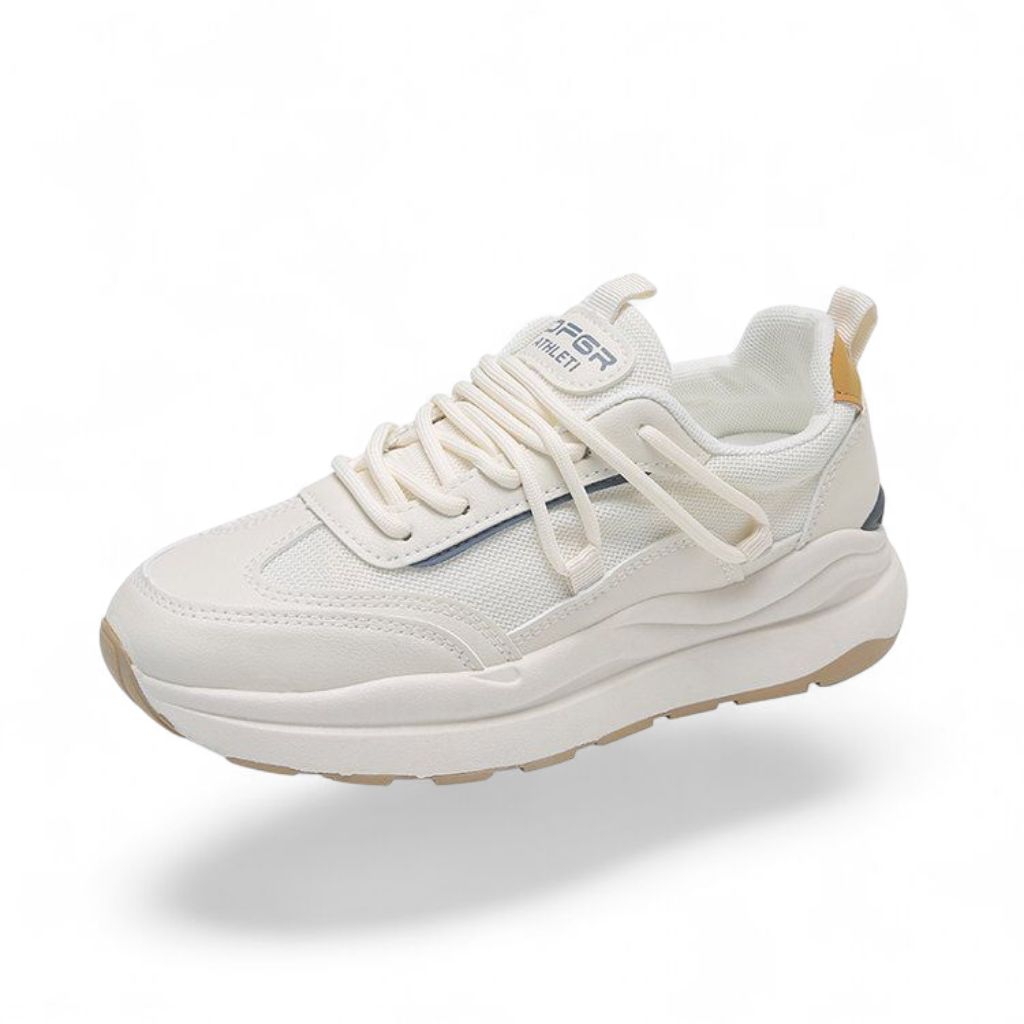 Sepatu Sneakers Training Wanita Korea Style Premium Casual Putih Sol Tebal - IAMKICKS GREYS