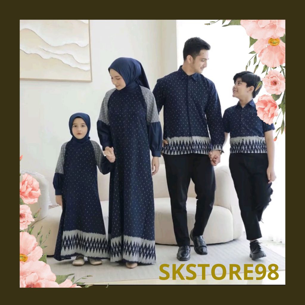 Set couple tenun - baju couple tenun - baju couple keluarga - kemeja tenun - gamis tenun