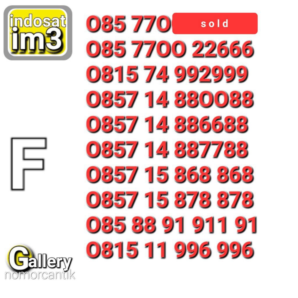 NOMOR IM3 999 NOMOR IM3 33339