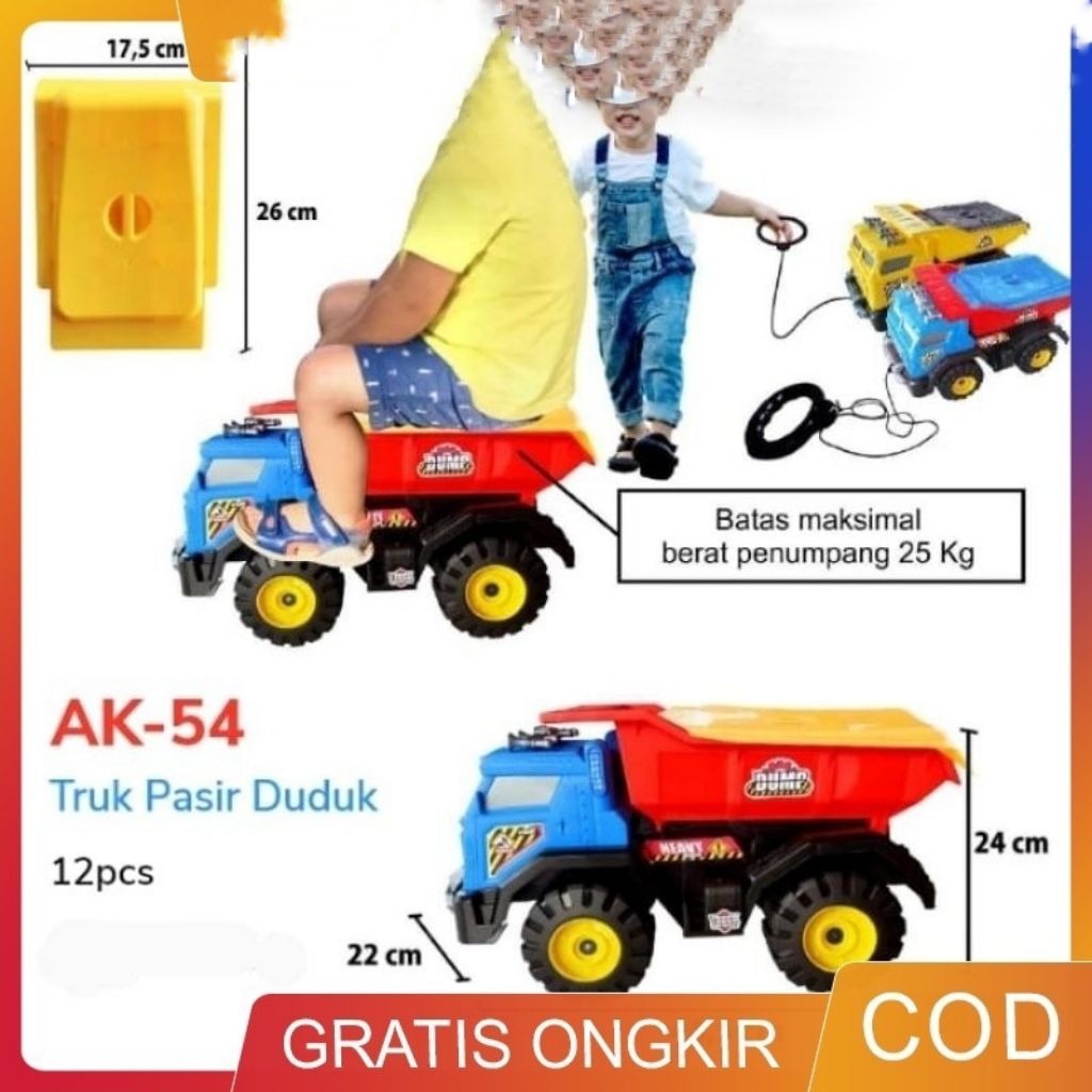 MAINAN MURAH.... MAINAN ANAK-ANAK MOBIL TRUK BISA DINAIKKAN