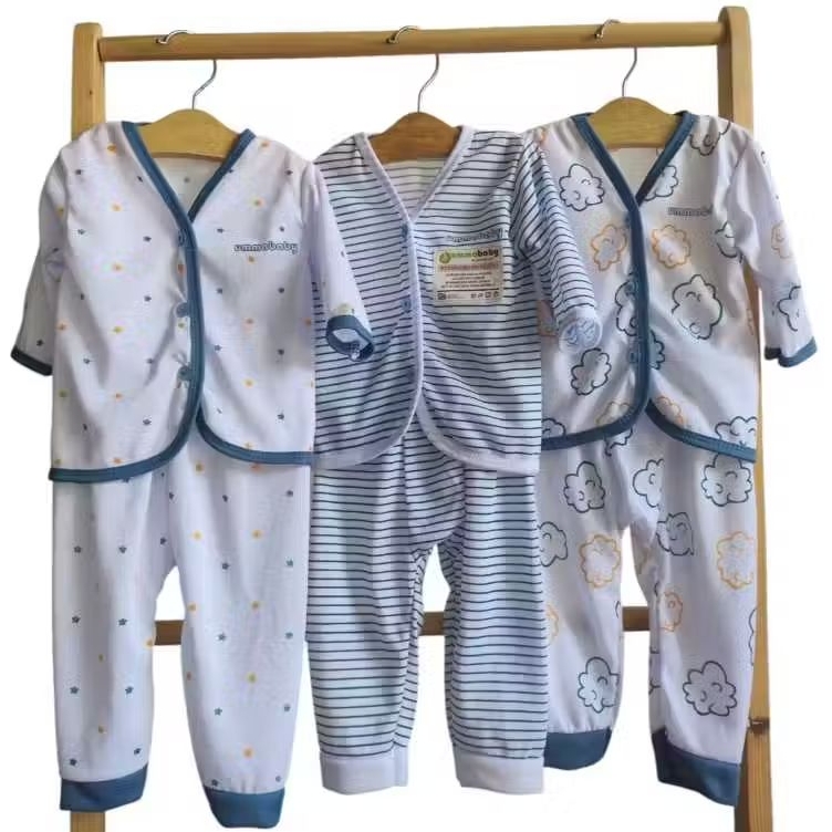 6 Pcs / 3 Set Baju Bayi setelan Panjang Celana Bayi Baju Bayi Newborn Baju Bayi Baru Lahir Setelan K