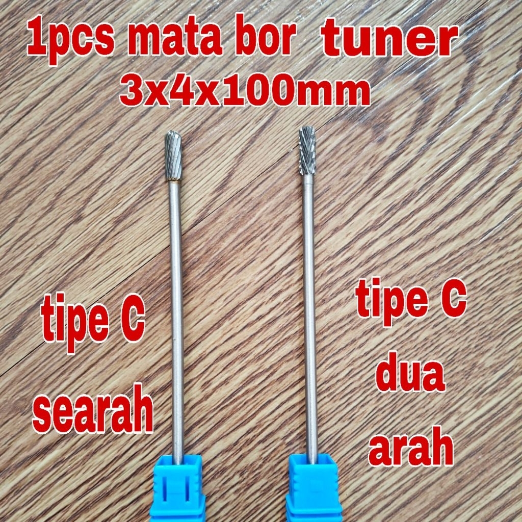 1 Pcs Mata Bor Tuner Tungsten Carbide tipe C 3x4x100mm