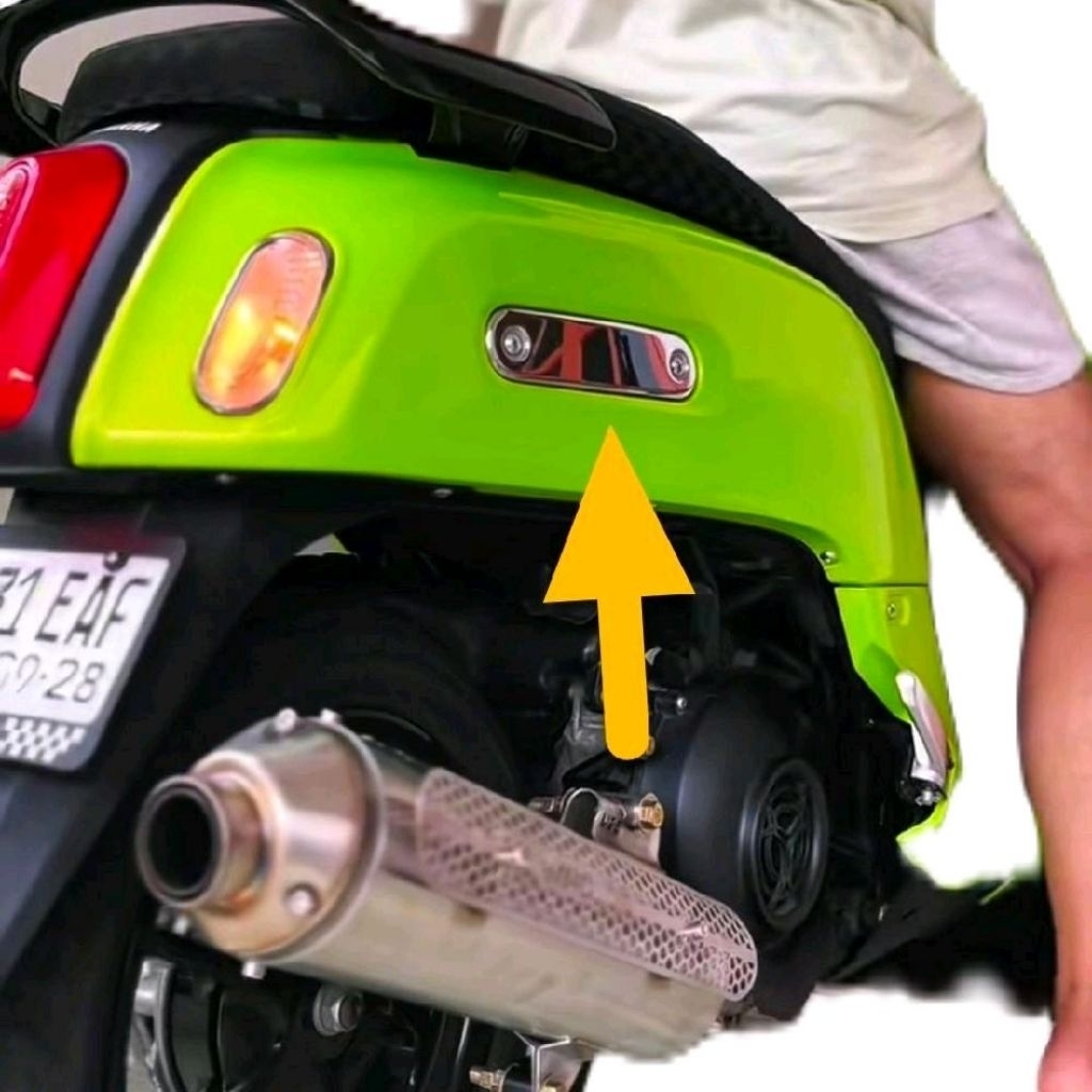 Tutup Body Kanan Kiri FAZZIO CHROME Panel Cap Body Belakang Fazzio Penutup Body Belakang untuk Motor