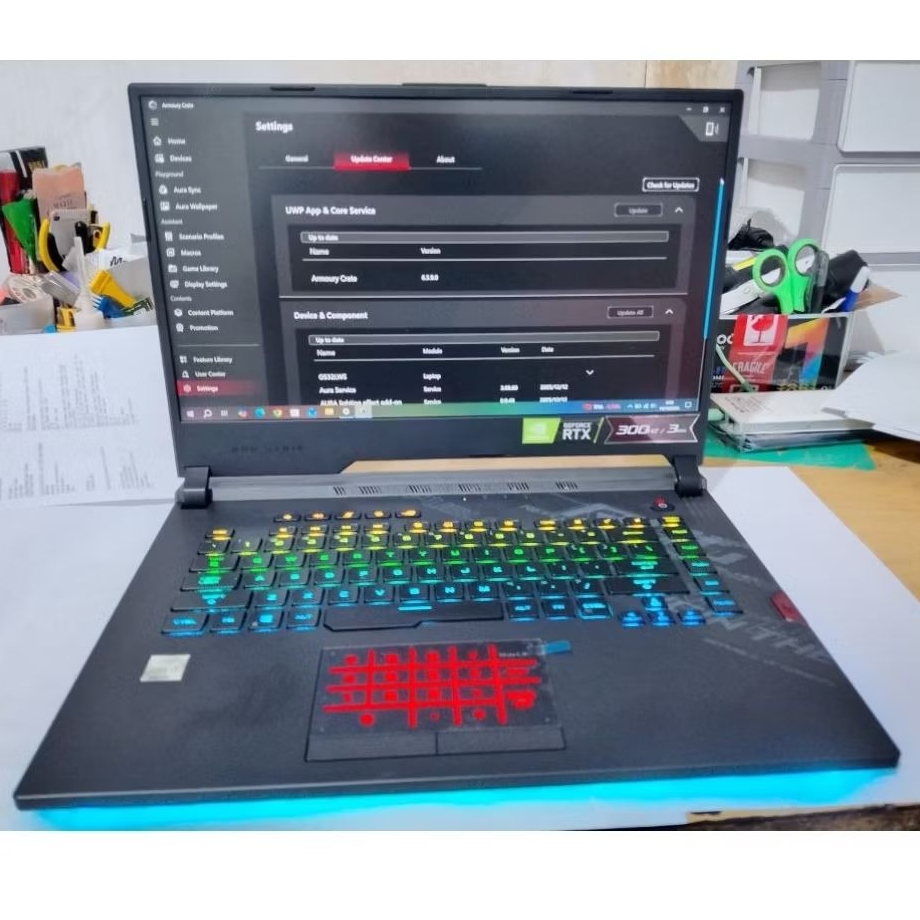 ASUS ROG STRIX SCAR G532LWS I7 SECOND NORMAL Mulus