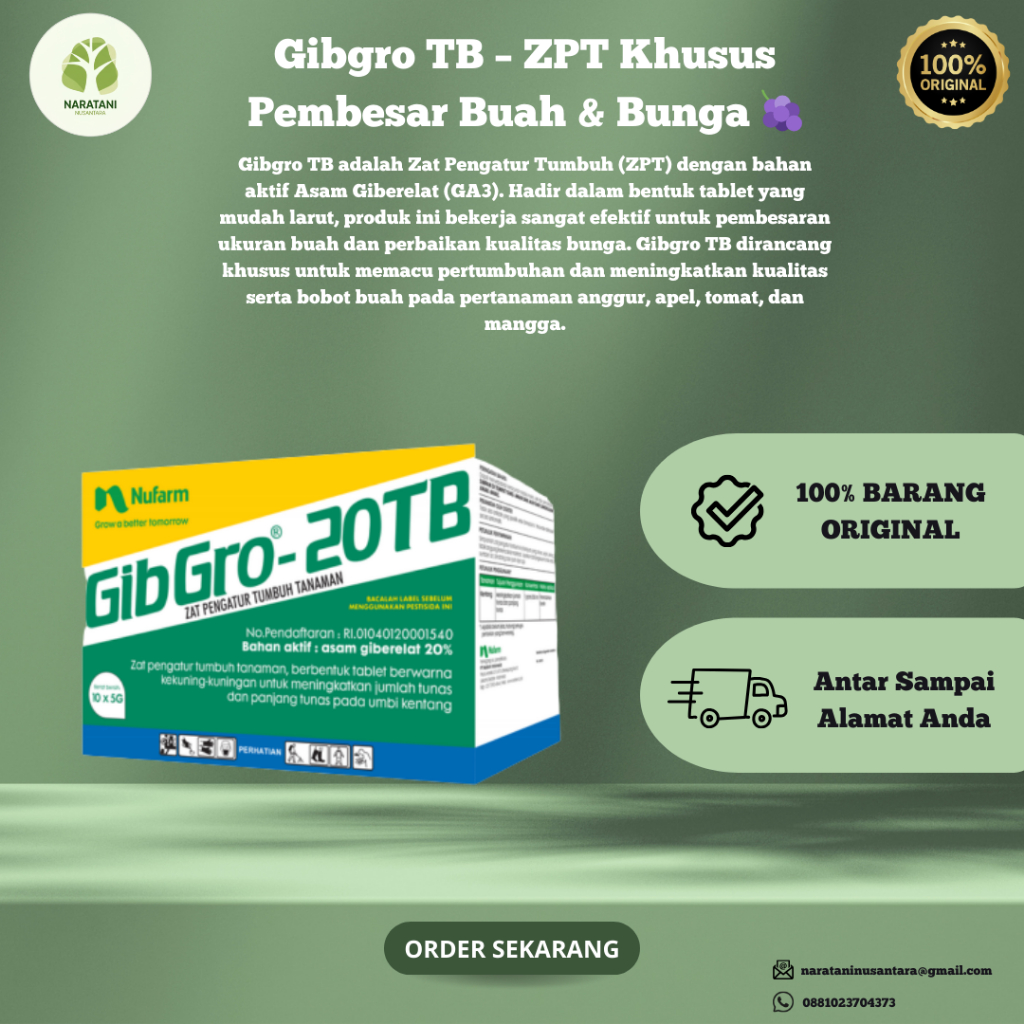Gibgro 20 TB 5g ZPT Nufarm Meningkatkan Produksi