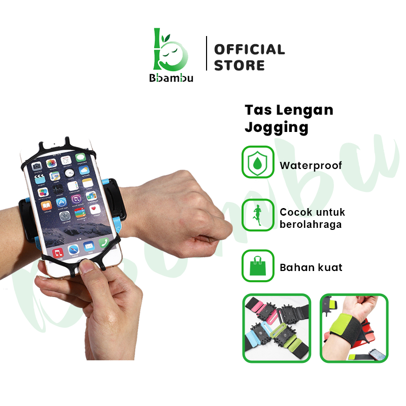 Bbambu Wristband Phone Holder HP Gojek Armband Armband Case Casing Pouch HP Universal Size XL Arm