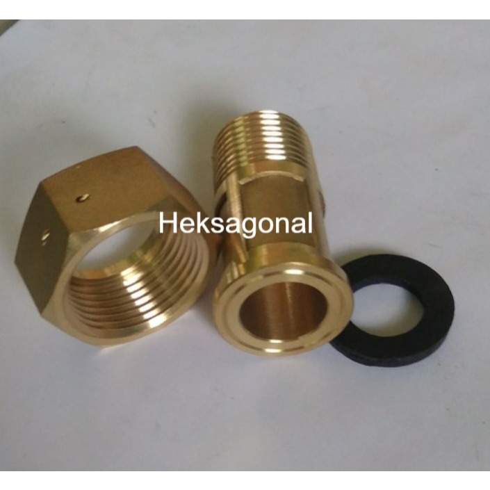 Coupling Meteran Air Kuningan Nepel Conector Sambungan Coupler Mur BPN