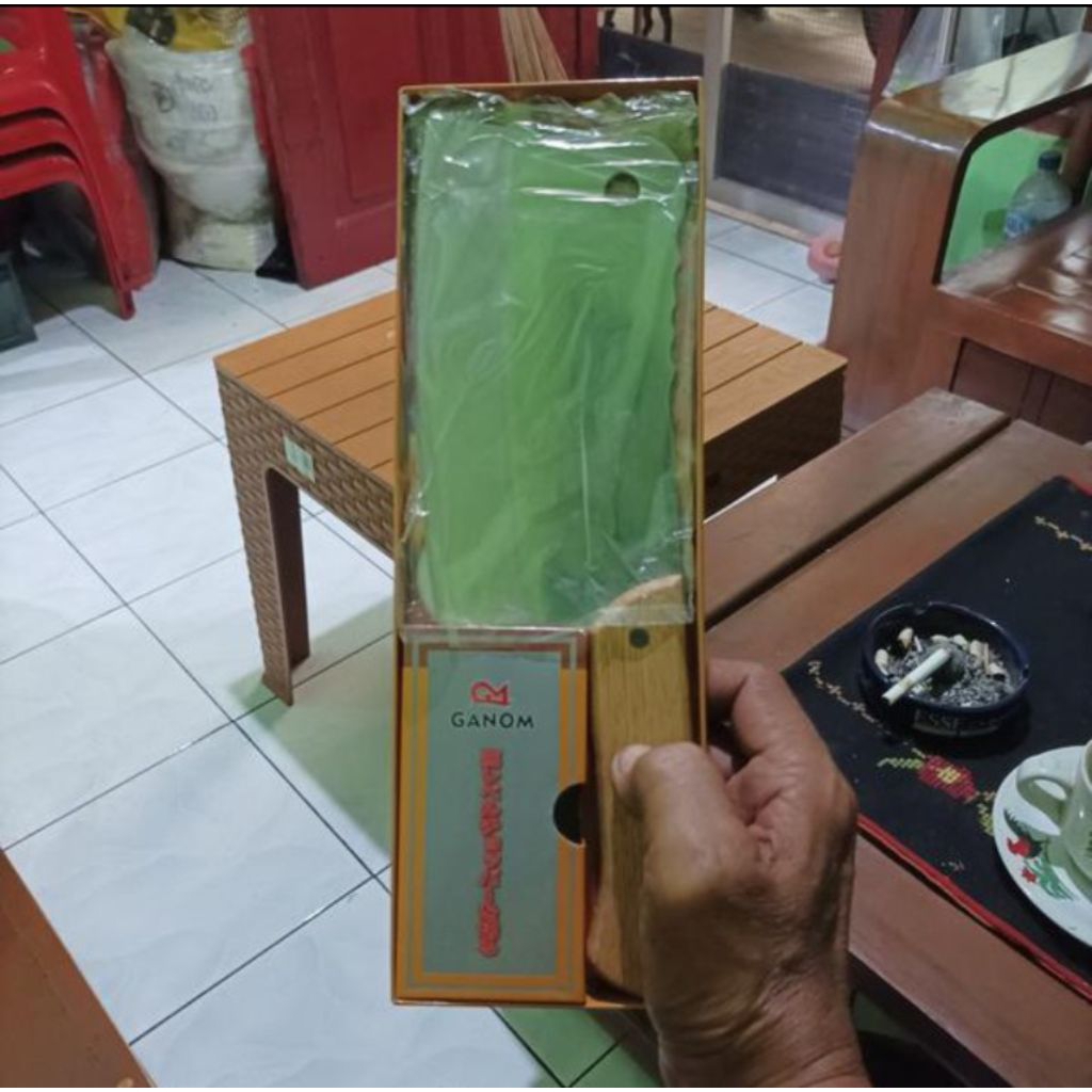 pisau piso dapur daging cingcang gagang kayu & stainless