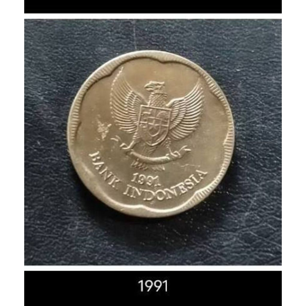 Uang Koin 500 kuno koleksi tahun 91 Langka (Sudah Dicuci)