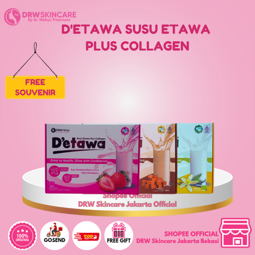DRW SKINCARE D'ETAWA SUSU ETAWA PLUS COLLAGEN/Etawa Strawberry, Etawa Brown Sugar, Etawa Stevia, Eta