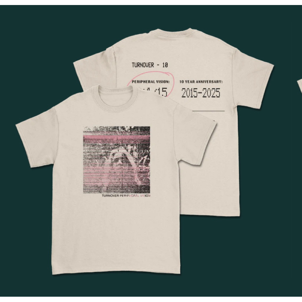 Tshirt Band Pria Wanita Turnover - Album Art Original Official