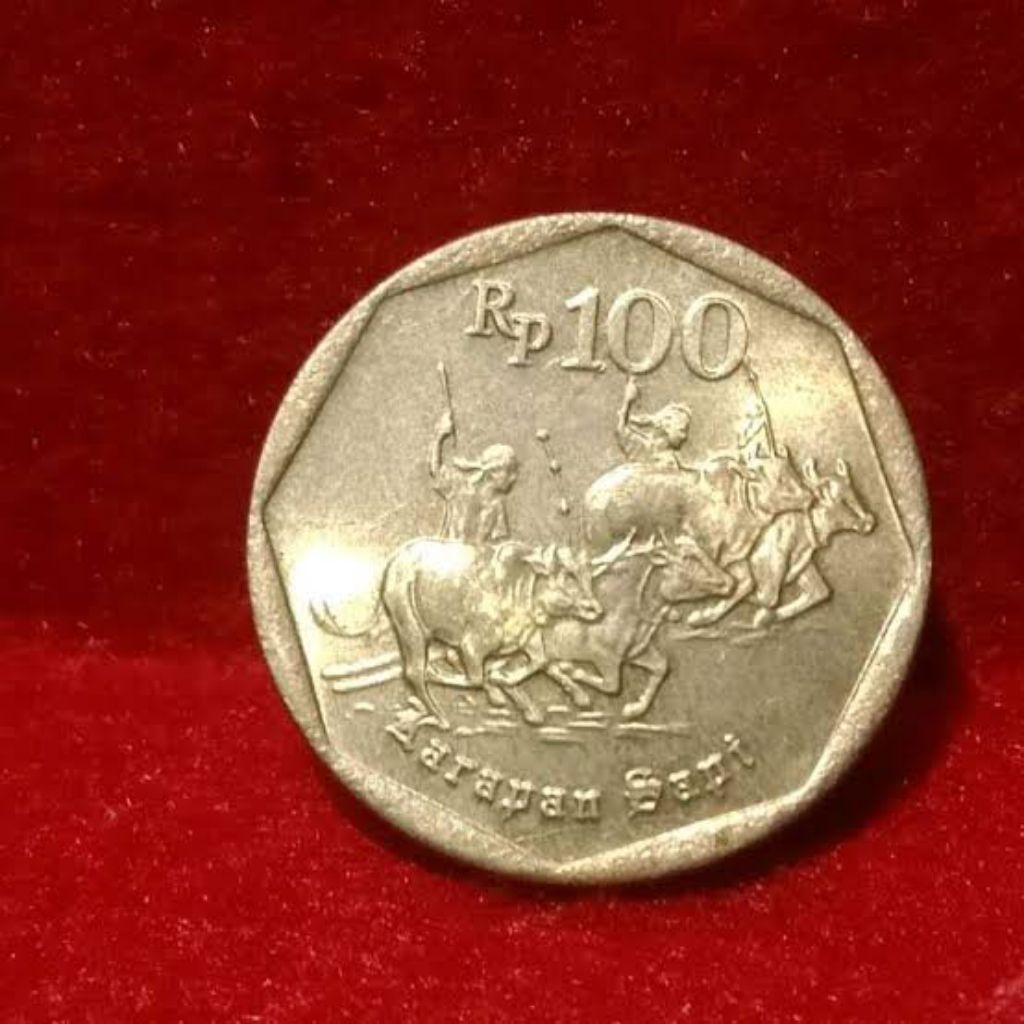 Uang koin 100rupiah kuno koleksi NATURAL ASLI