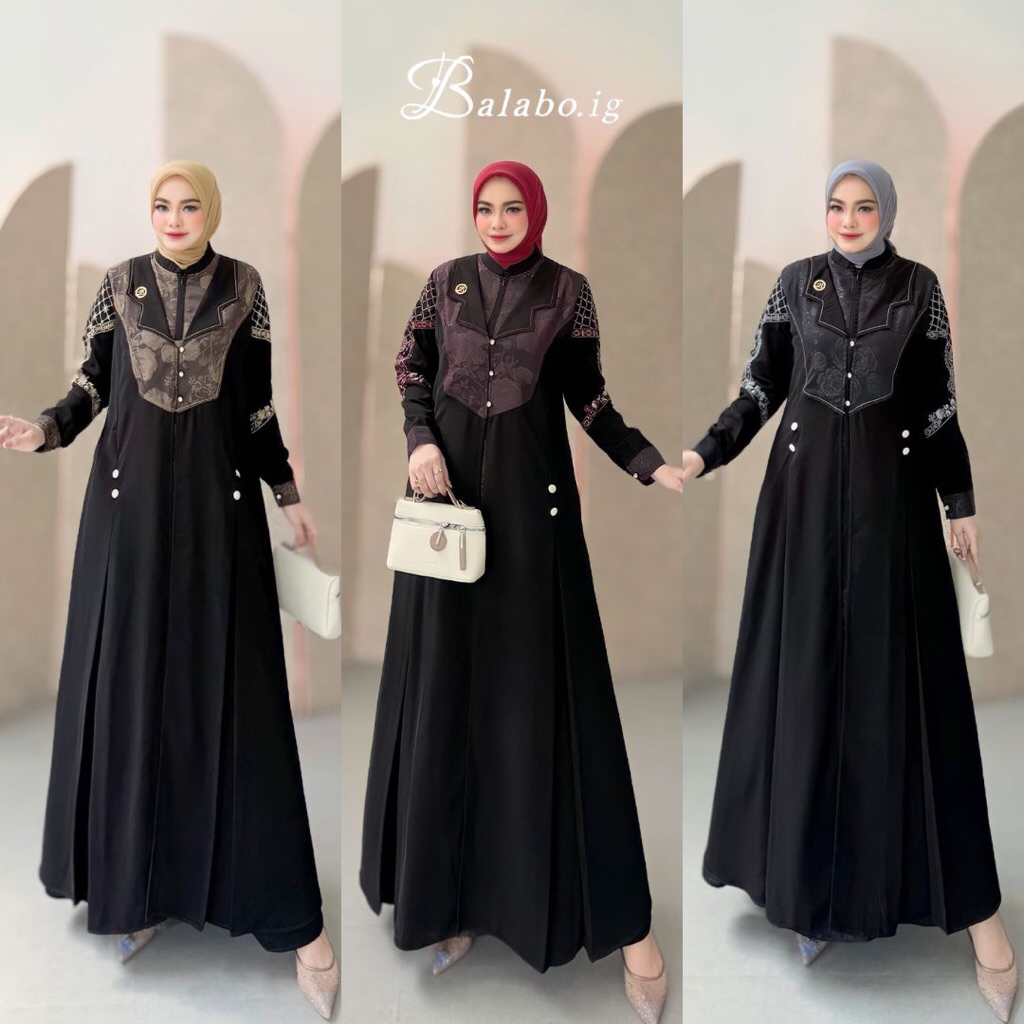 MARYAM DRESS BALABO ORIGINAL//GAMIS BALABO READY