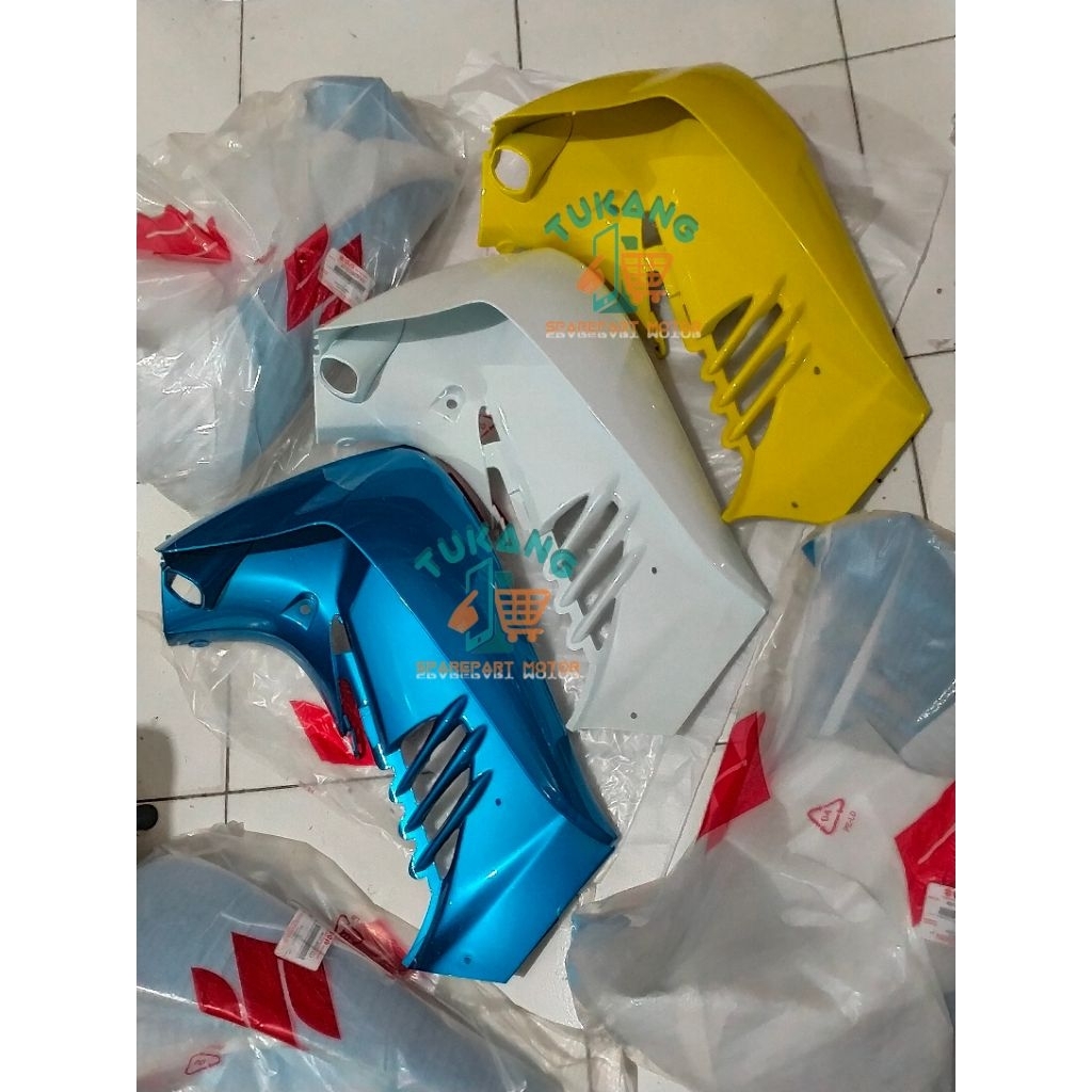 Sayap luar Legsil luar Shogun 125 R Sp Old Kanan Kiri Biru Muda Putih Kuning Original Sgp 20G20 X2J 