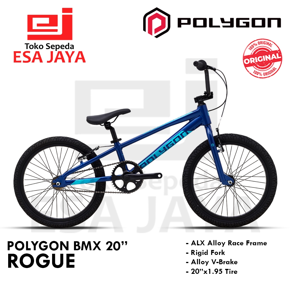 Sepeda BMX 20" Inch Polygon Rogue Alloy – BMX 20 Single Speed, Rem V-Brake, Frame Alloy