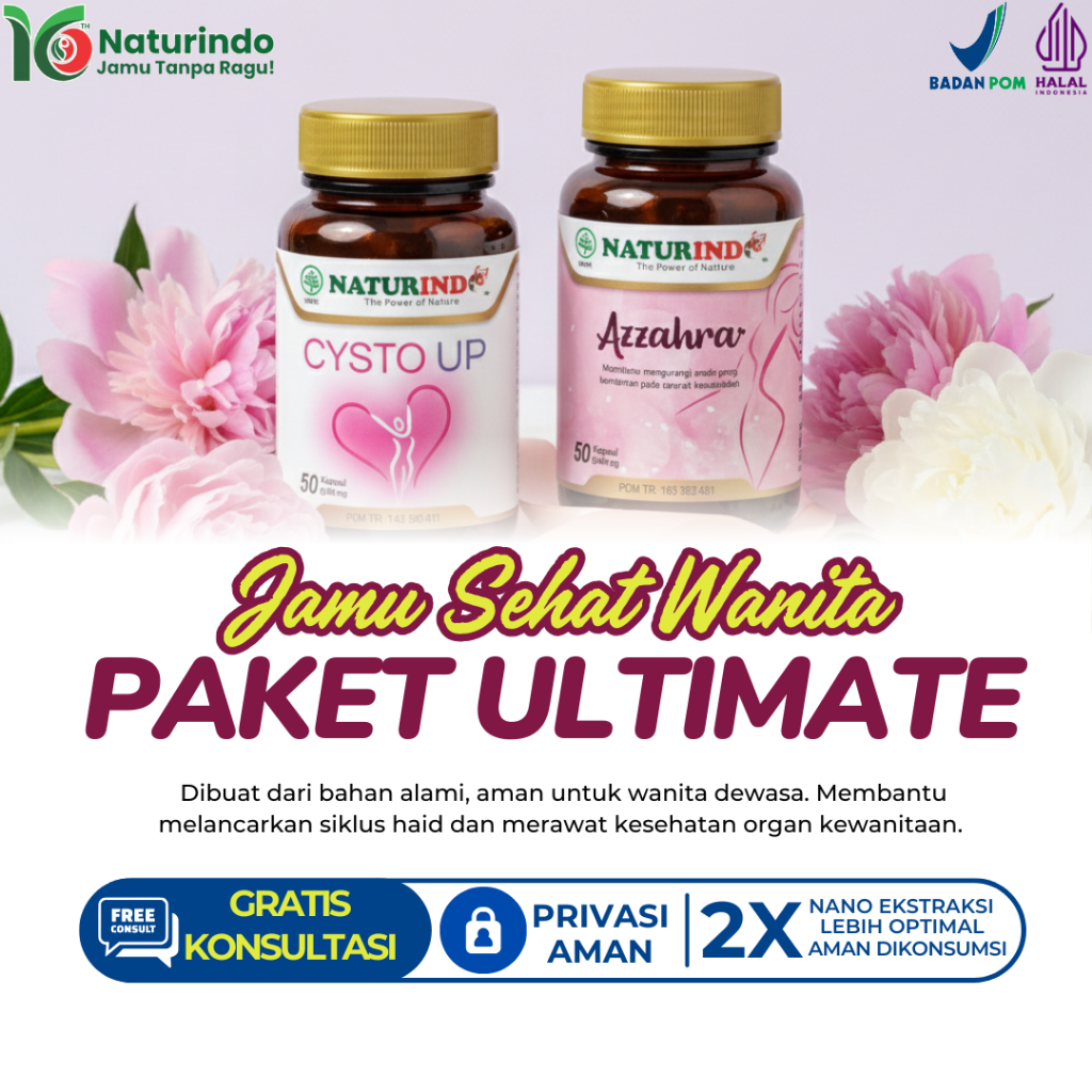 PAKET ULTIMATE Pelancar Haid Menstruasi Telat Datang Bulan Jamu Nyeri Haid Keputihan Isi 50 Kapsul