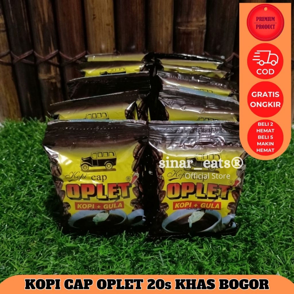 Kopi Oplet Kopi Hitam Cap Oplet 25gr (Khas Bogor) 20s
