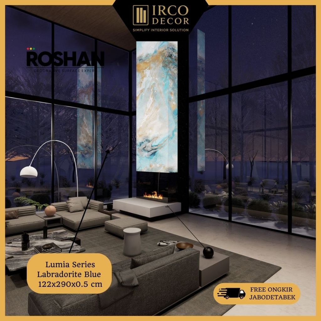 ROSHAN Wall Panel Lumia Series 122x290x0.5cm (10,614m2) | Translucent Panel