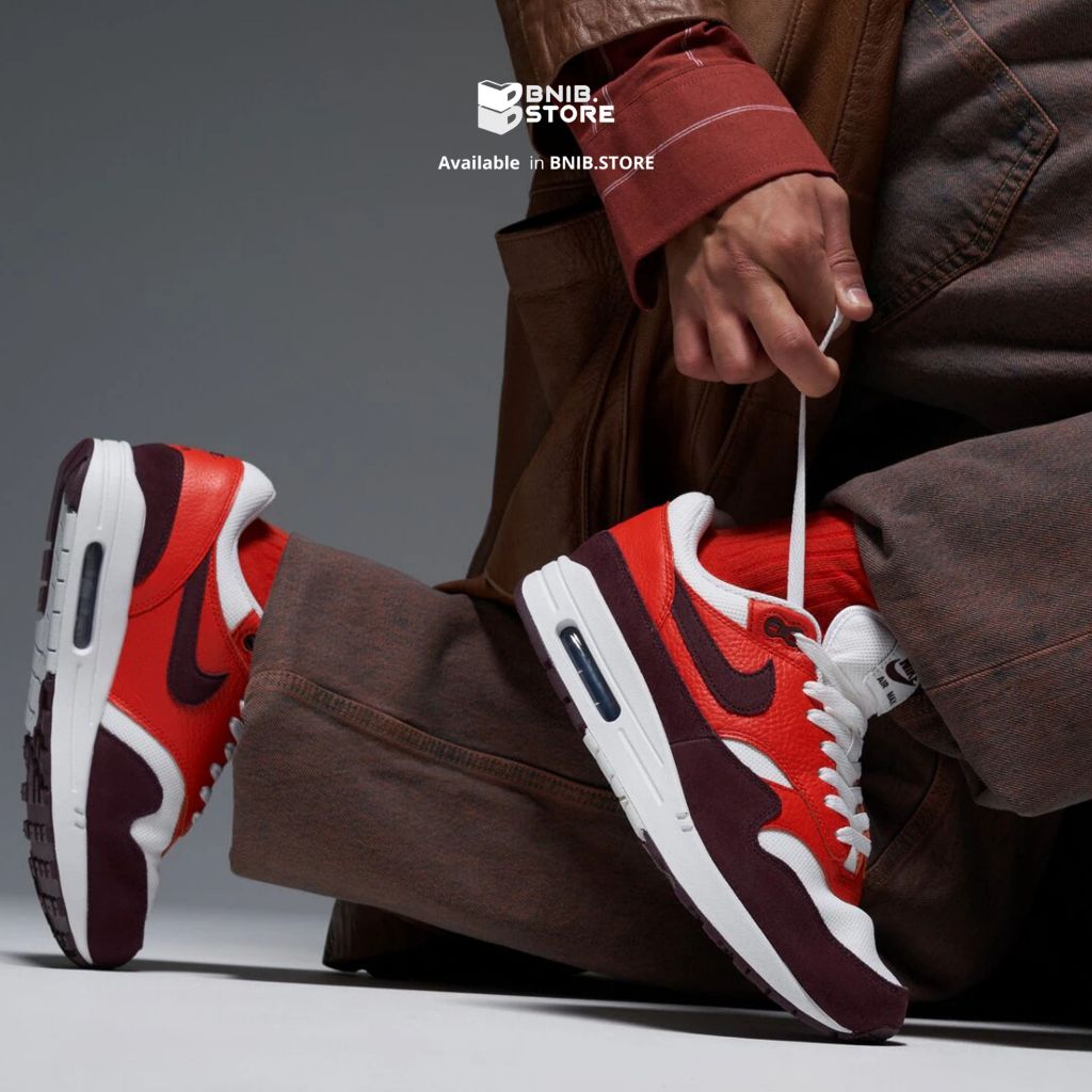 Sneakers Pria Air Max 1 Burgundy Crush Original