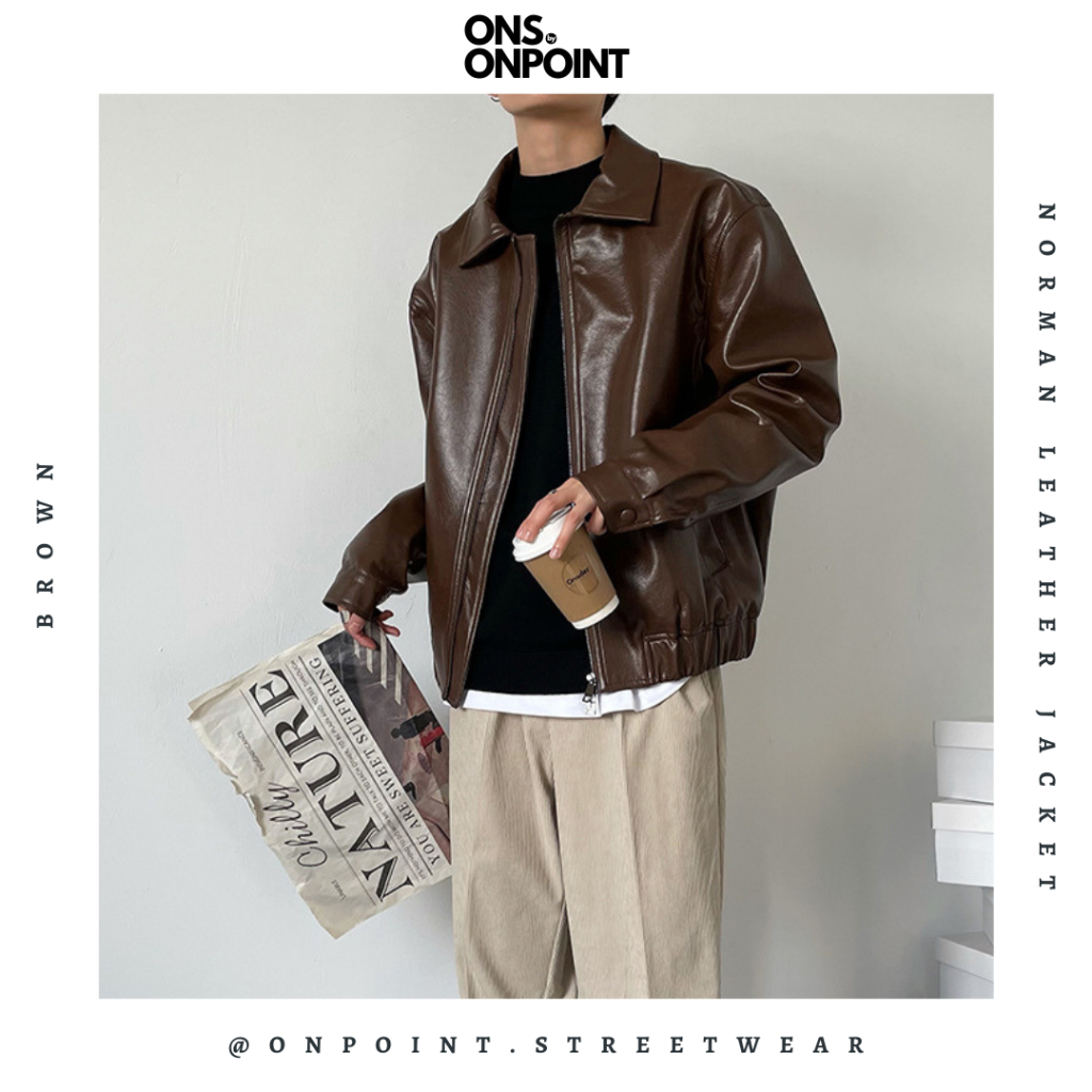 [ONS BY ONPOINT] Norman Jacket - jaket denim jaket jeans pria jaket varsity pria leather jacket base