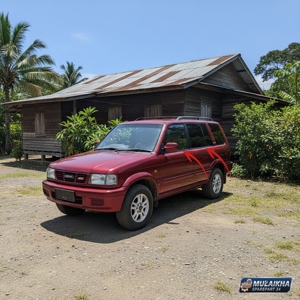 Karet Pelipit Kaca Luar ISUZU PANTHER TOURING/KAPSUL 1set 4pcs