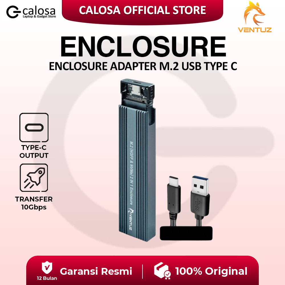 ENCLOSURE VENTUZ ADAPTER M2 TYPE-C