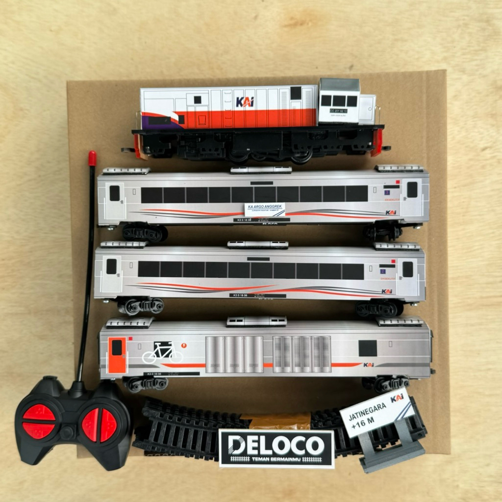 paket Rangkaian murah Mainan Kereta Api Indonesia RC,Kereta api mainan Remot control,Lokomotif cc201