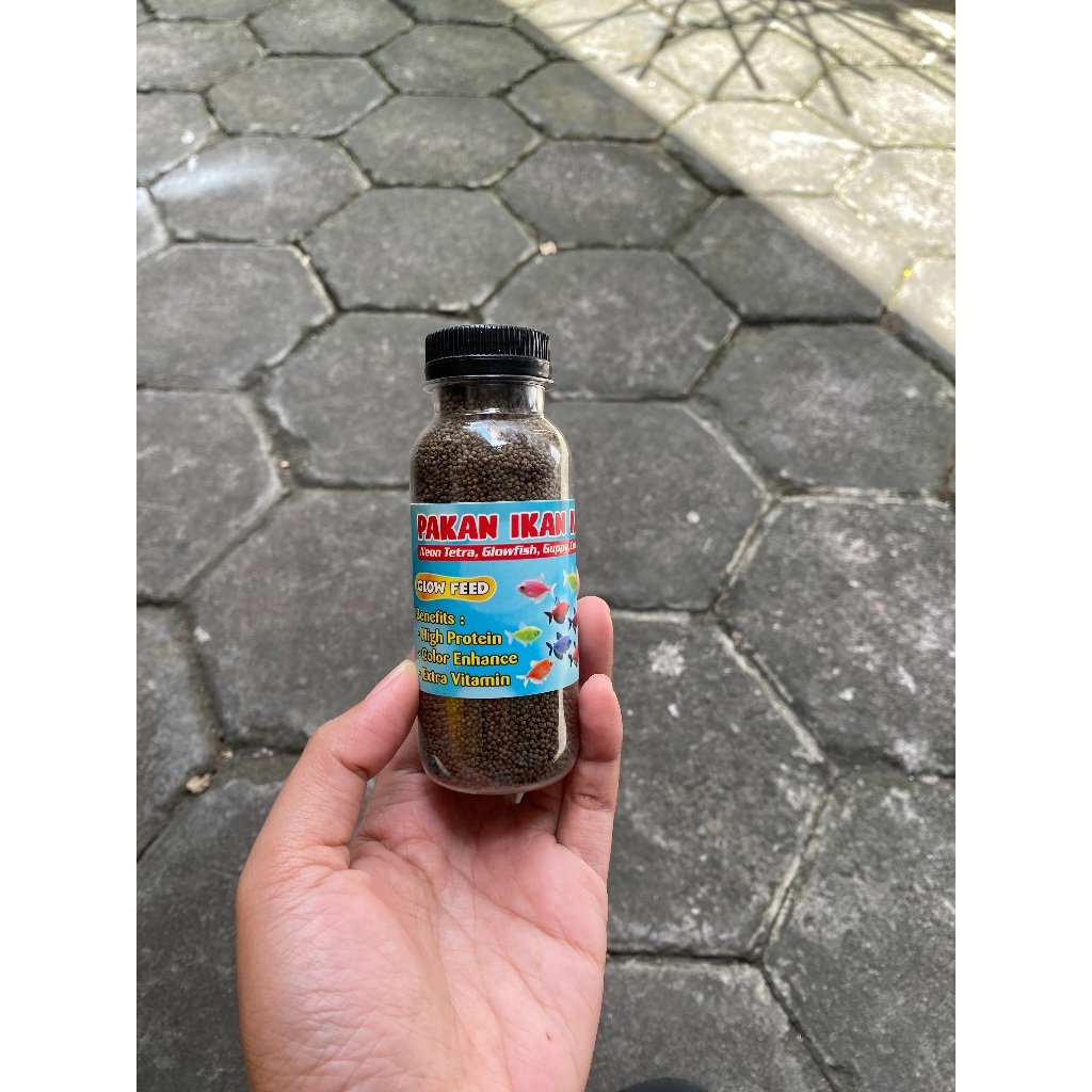 Pakan Ikan kecil guppy cupang glowfish protein tinggi