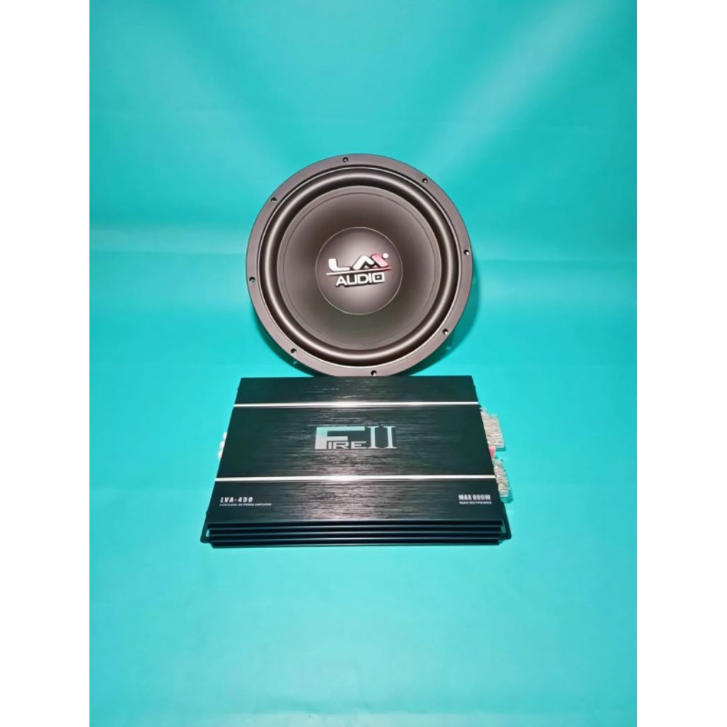 Paket LM Power Lm FIRE ll seri LVA-450 and Subwoofer LM audio 12JJ 12" Audio Mobil