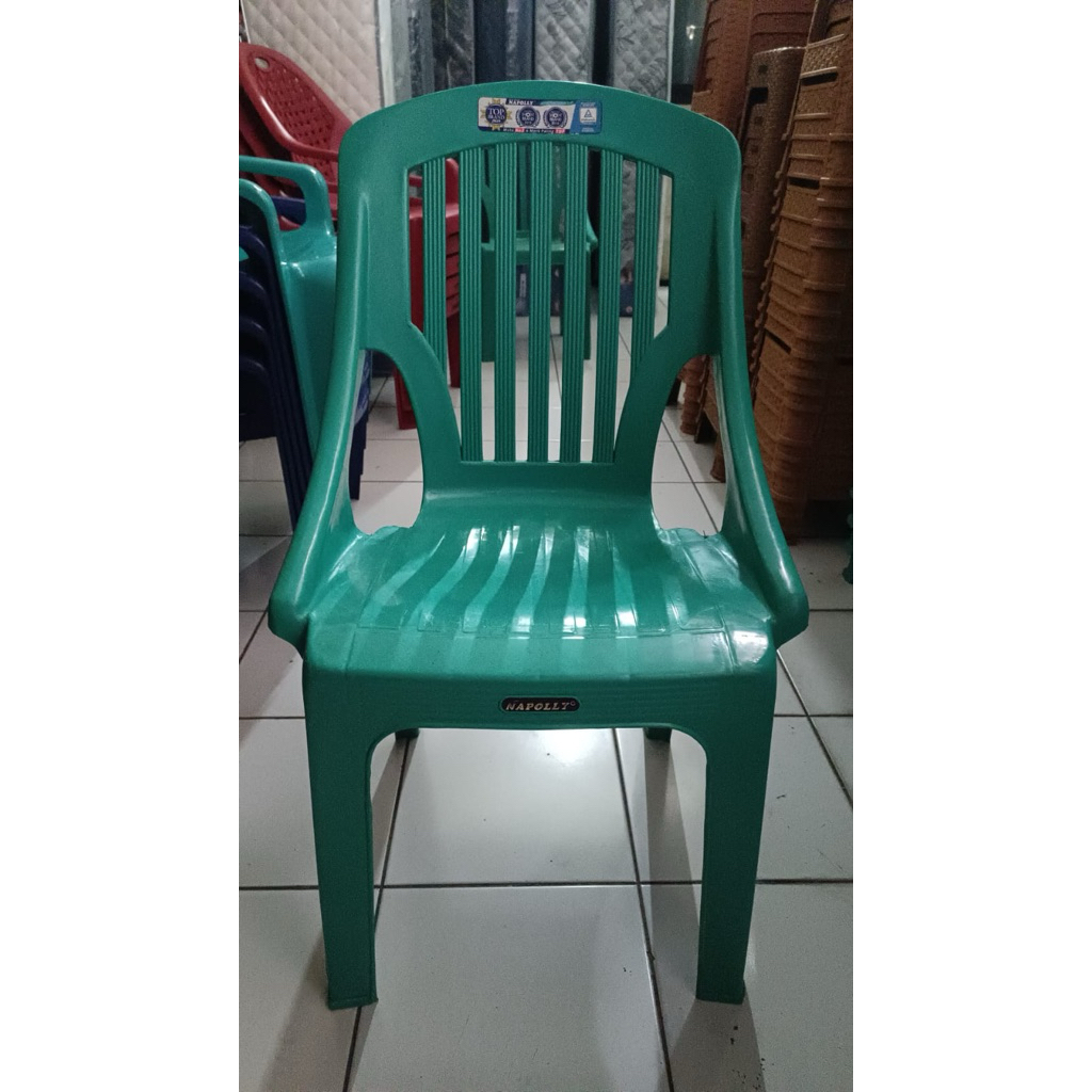 KURSI PLASTIK SANTAI TINGGI NAPOLLY hijau
