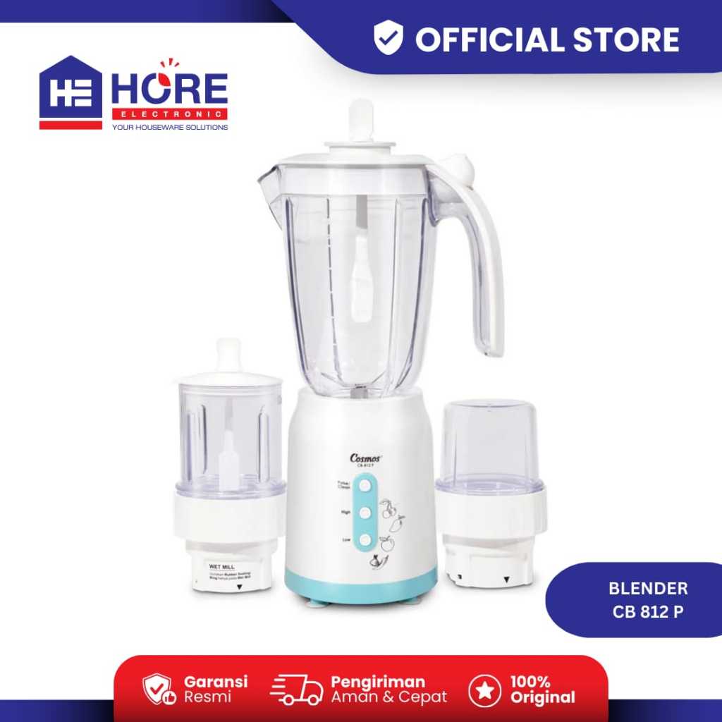 BLENDER COSMOS CB 812P / COSMOS BLENZ CB 812P / COSMOS CB 812P BLENDER PLASTIK KAPASITAS 1.5 LITER /