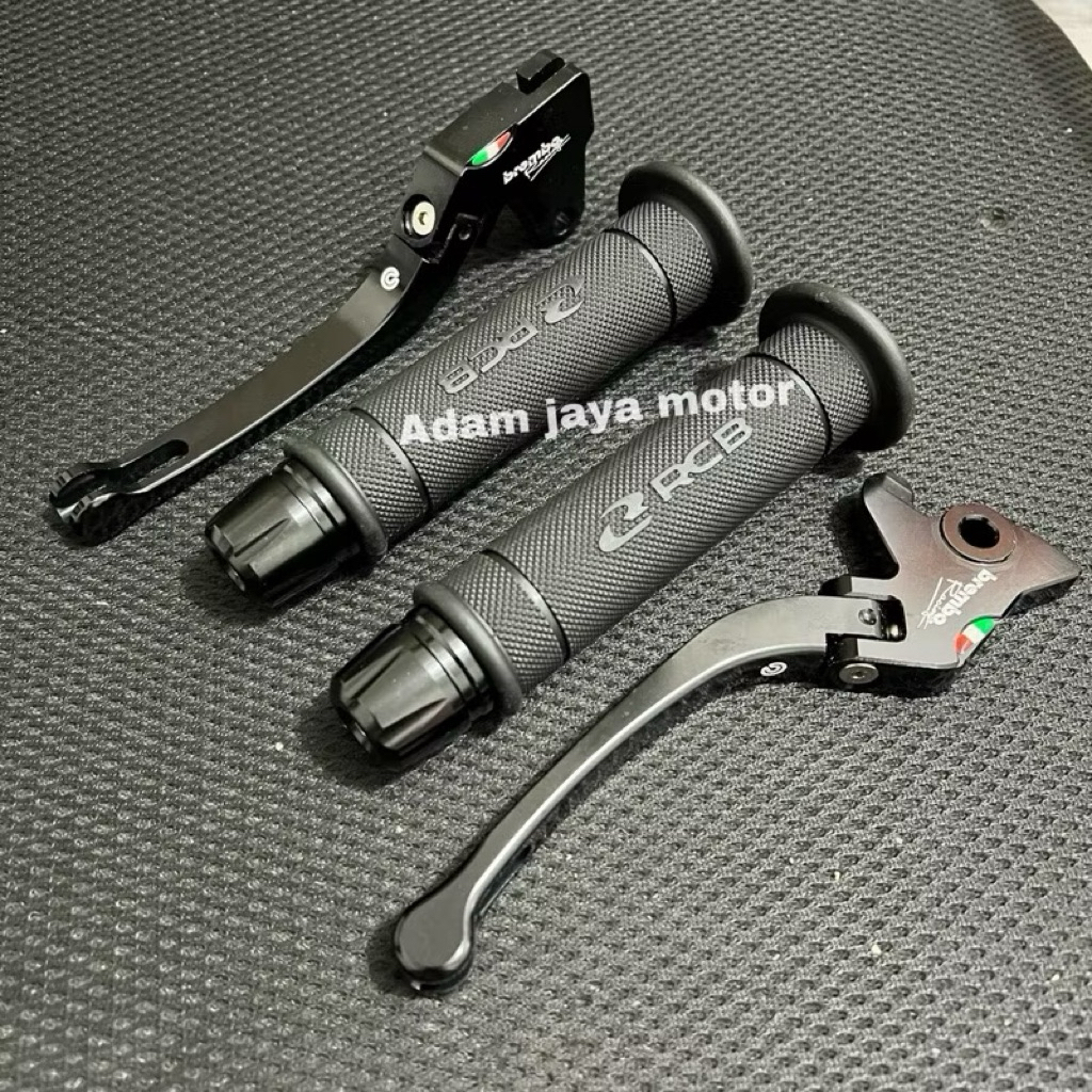 3in1 Handle rem lipat Black + handgrip RCB + Jalu stang CNC Mio Mio Smile Mio Sporty Mio Soul