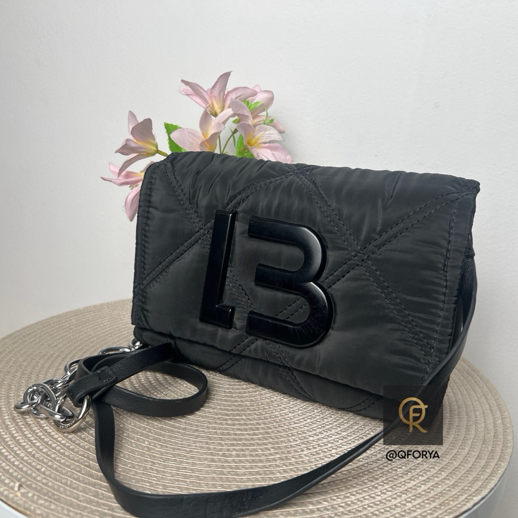 TAS BIMBA Y LOLA M BLACK FLAP BAG