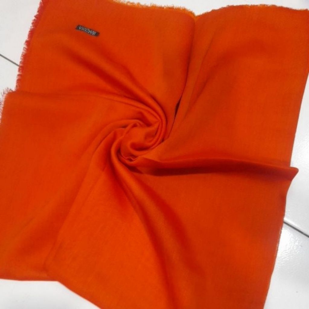 Hijab/jilbab/segi empat rawis/warna orange/ready stok/seragam dinas Nasional