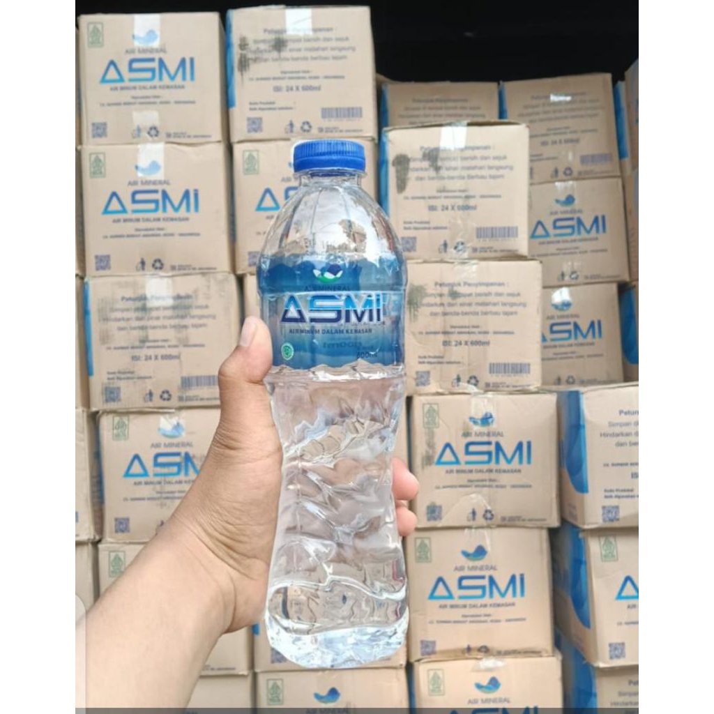 1 dus isi 24 pcs air mineral gelas 600 ml merk asmi/ TGM 99 harga murah bisa kirim instan sesama ban