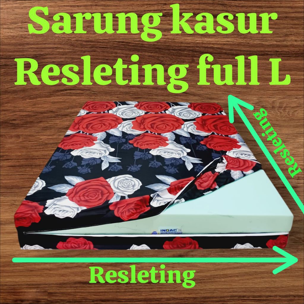 sarung kasur busa resleting ukuran no 1, no 2, no 3, no 4