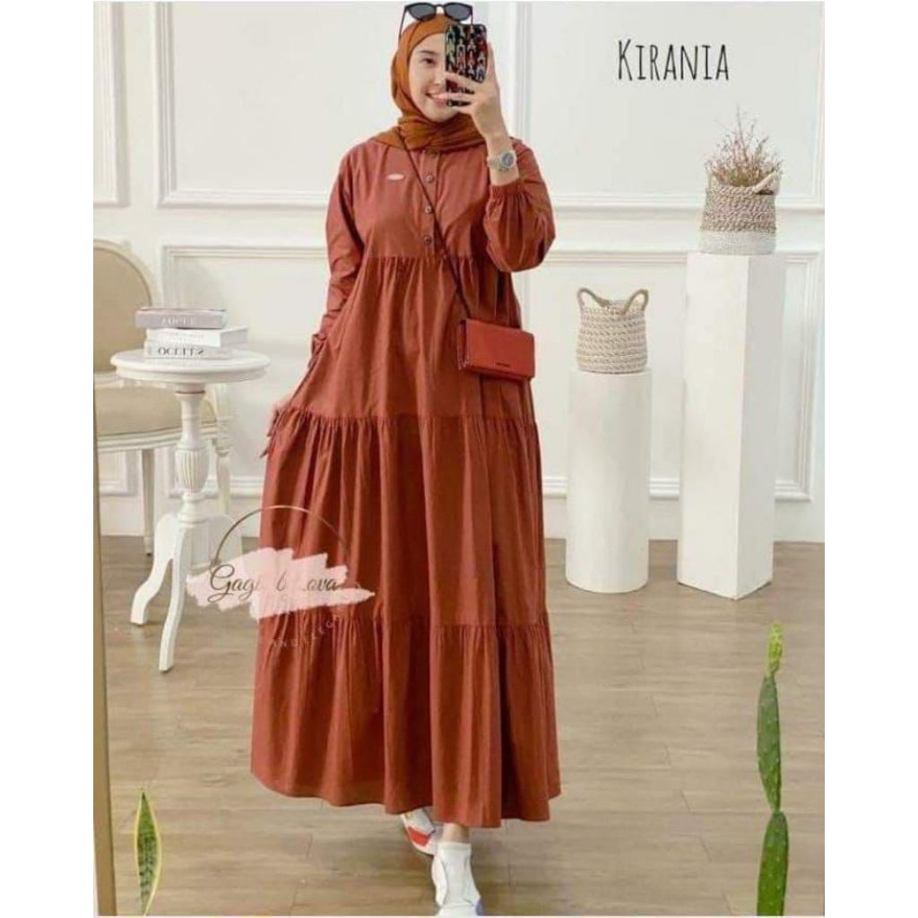 GAMIS RAYON POLOS PREMIUM BAHAN ADEM