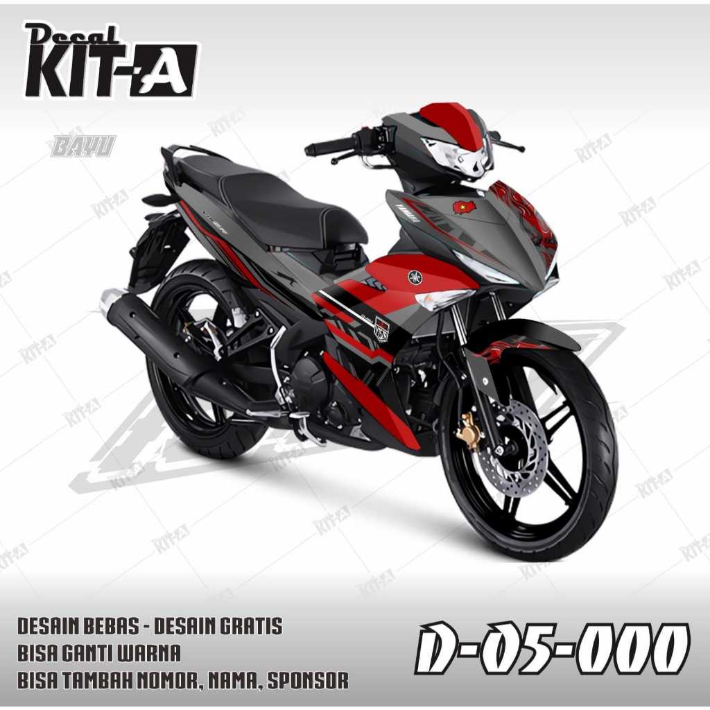 Decal sticker mx king Stiker motor MX KING full body merah doff