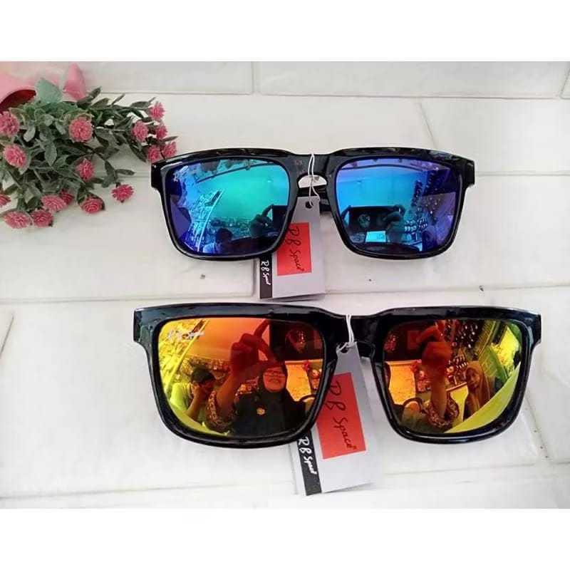 FF905 Kacamata Hitam Casual / Kacamata Cowok Retro / Kacamata Kotak Pelangi