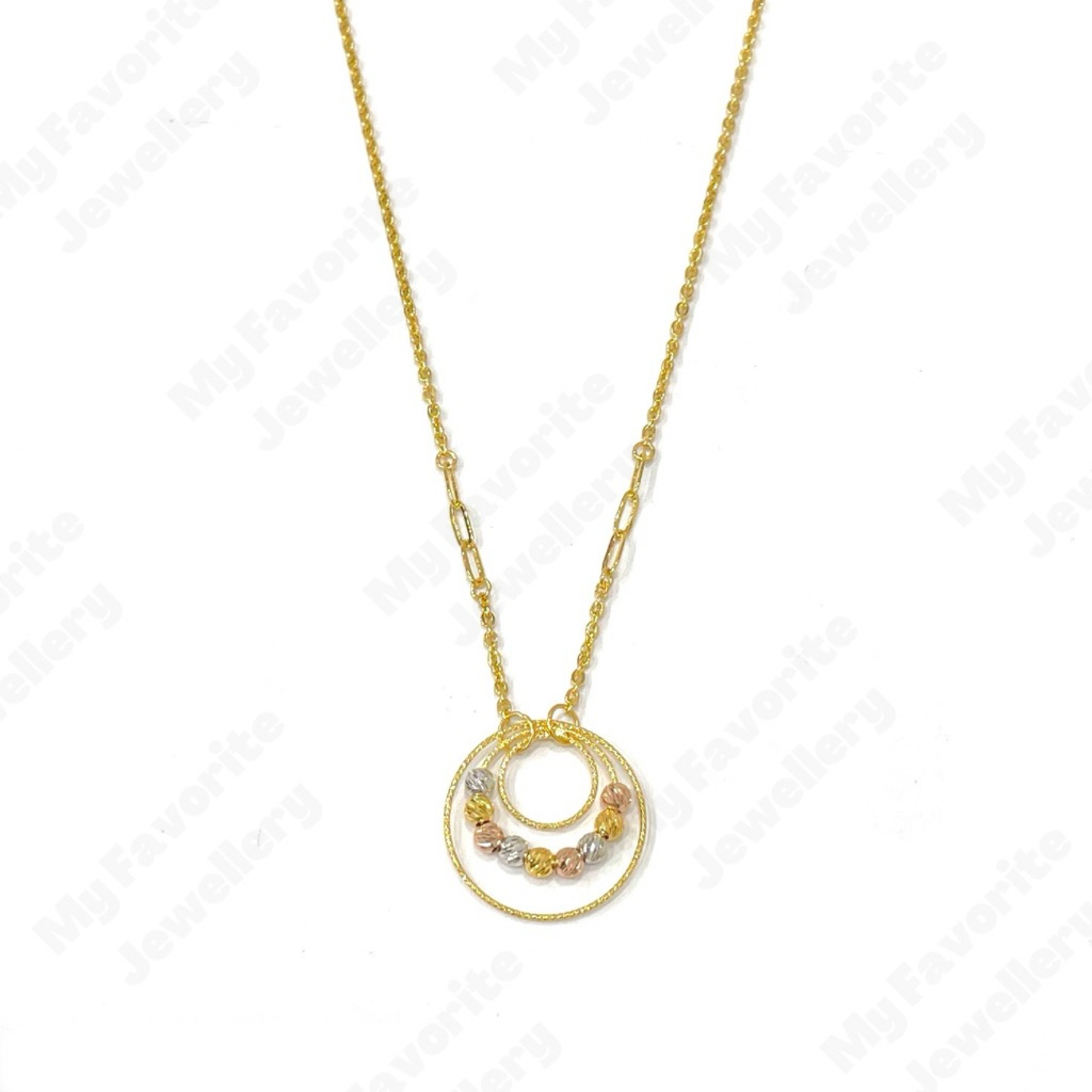 Kalung Fancy Variasi Bola Merica Warna (Emas Asli Kadar 700)