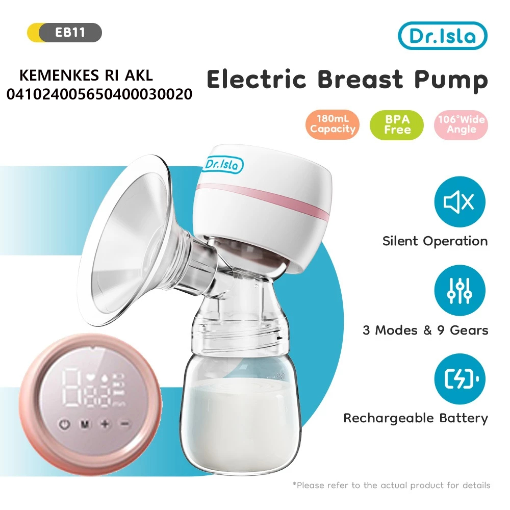 [Free Gift ]Dr.isla Pompa ASI Elektrik Tanpa Kabel otomatis Portabel pompa asi  ASI bayi baru lahir 