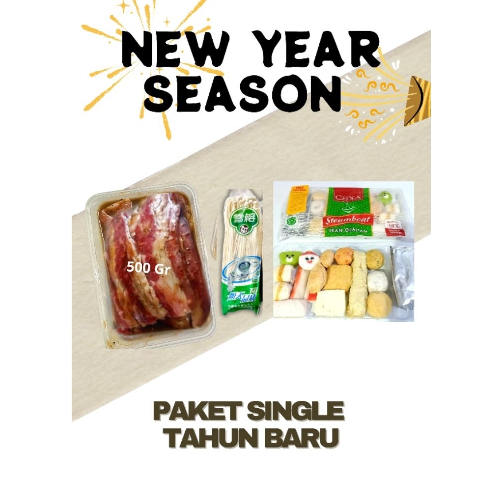 Paket Barbeque Berdua / Paket Beef Marinasi 500gr / Paket Steamboat Tomyum berdua / Paket Bbq an + s