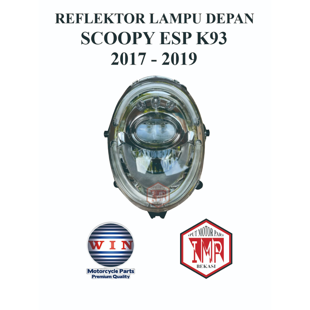 HEADLAMP Reflektor Lampu Depan Scoopy FI 17 K93 LED 2017 2018 2019 Original WIN