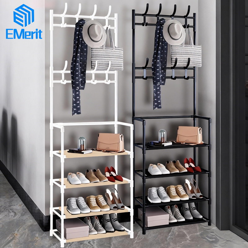 Rak Sepatu Hanger Tas Topi Gantungan Tas Rak Penyimpanan Minimalis Rak Pakaian Serbaguna Rak Susun