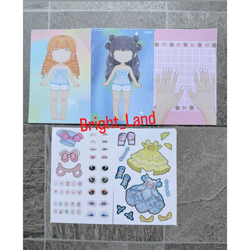Mainan Tempel Wajah Baju Kuku Jari Girl | Sticker Dress Up Girl | Mainan Anak Perempuan | Mainan Sti