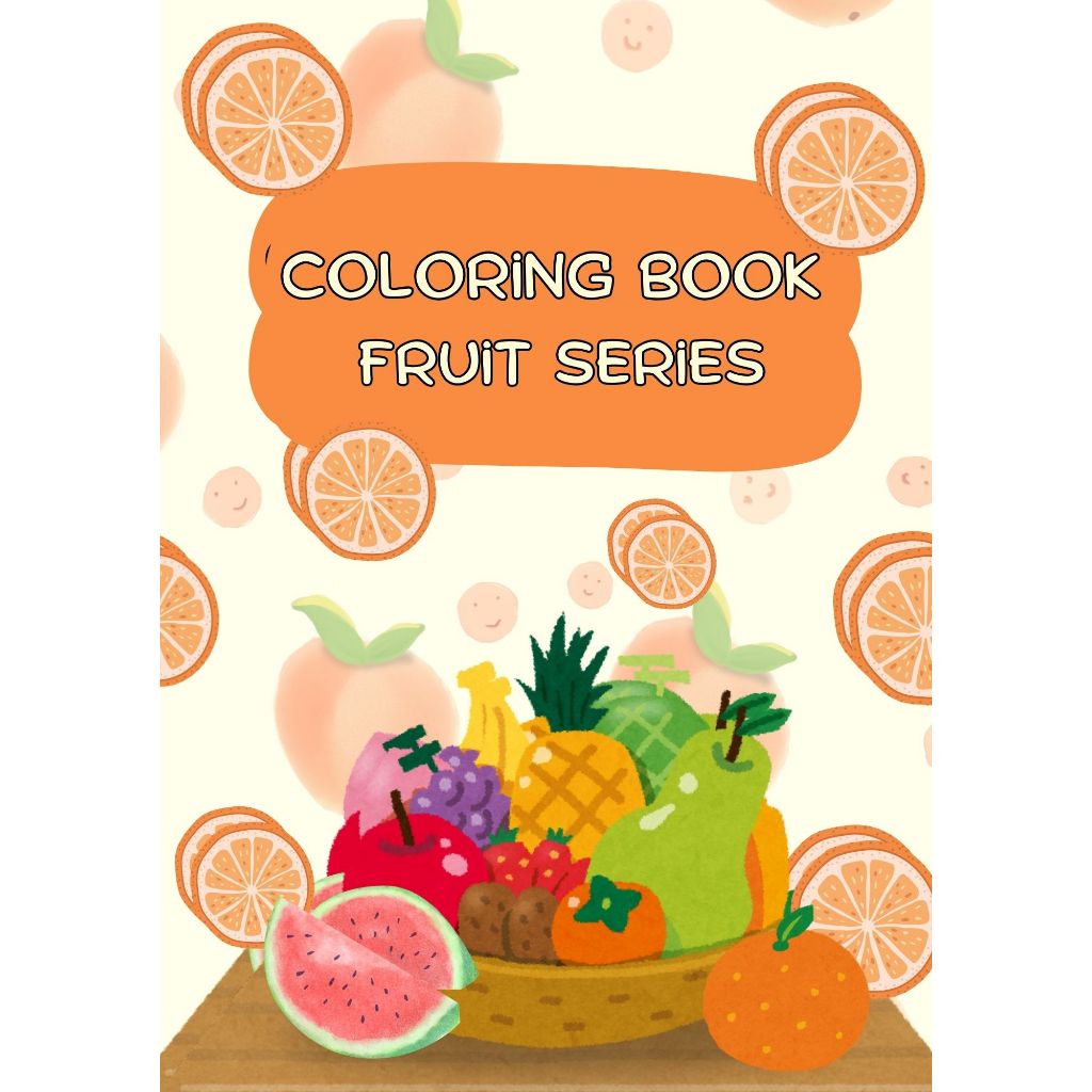 PDF Buku Mewarnai Buah Buahan Anak TK SD A5 HVS