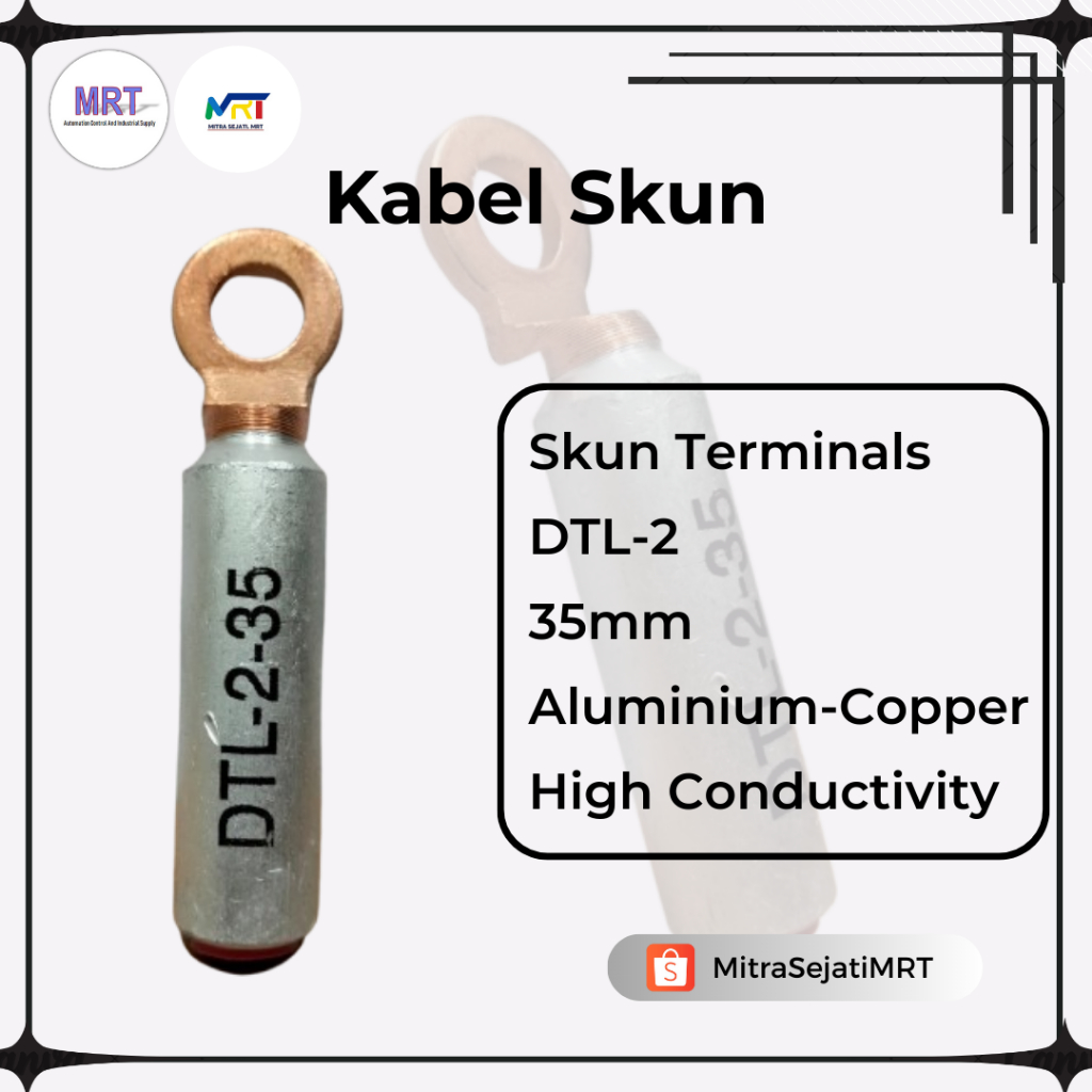 Skun Kabel DTL-2 35mm² Tembaga | Cable Lug Skun Terminal Press 35mm Panel Listrik