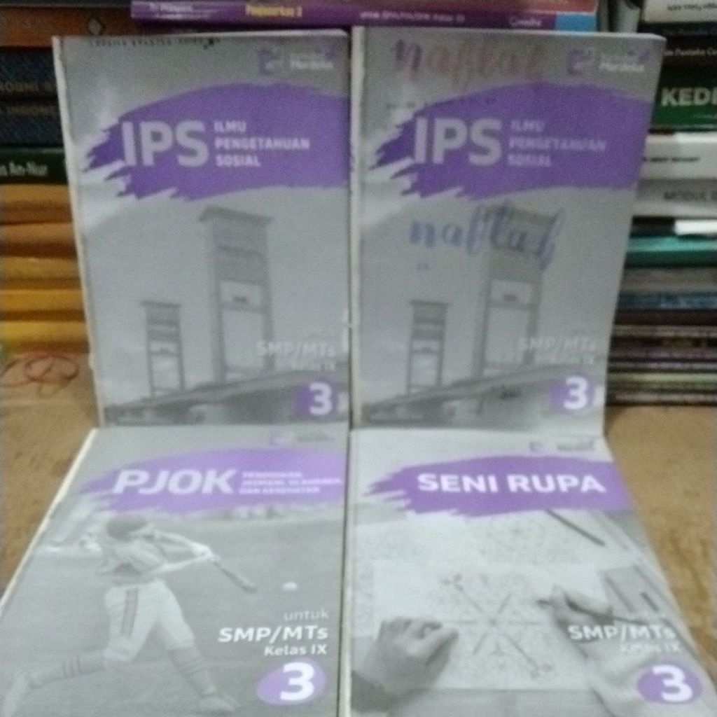 Buku bekas IPS,PJOK, SENI RUPA kelas 3/9 SMP Kurikulum merdeka
